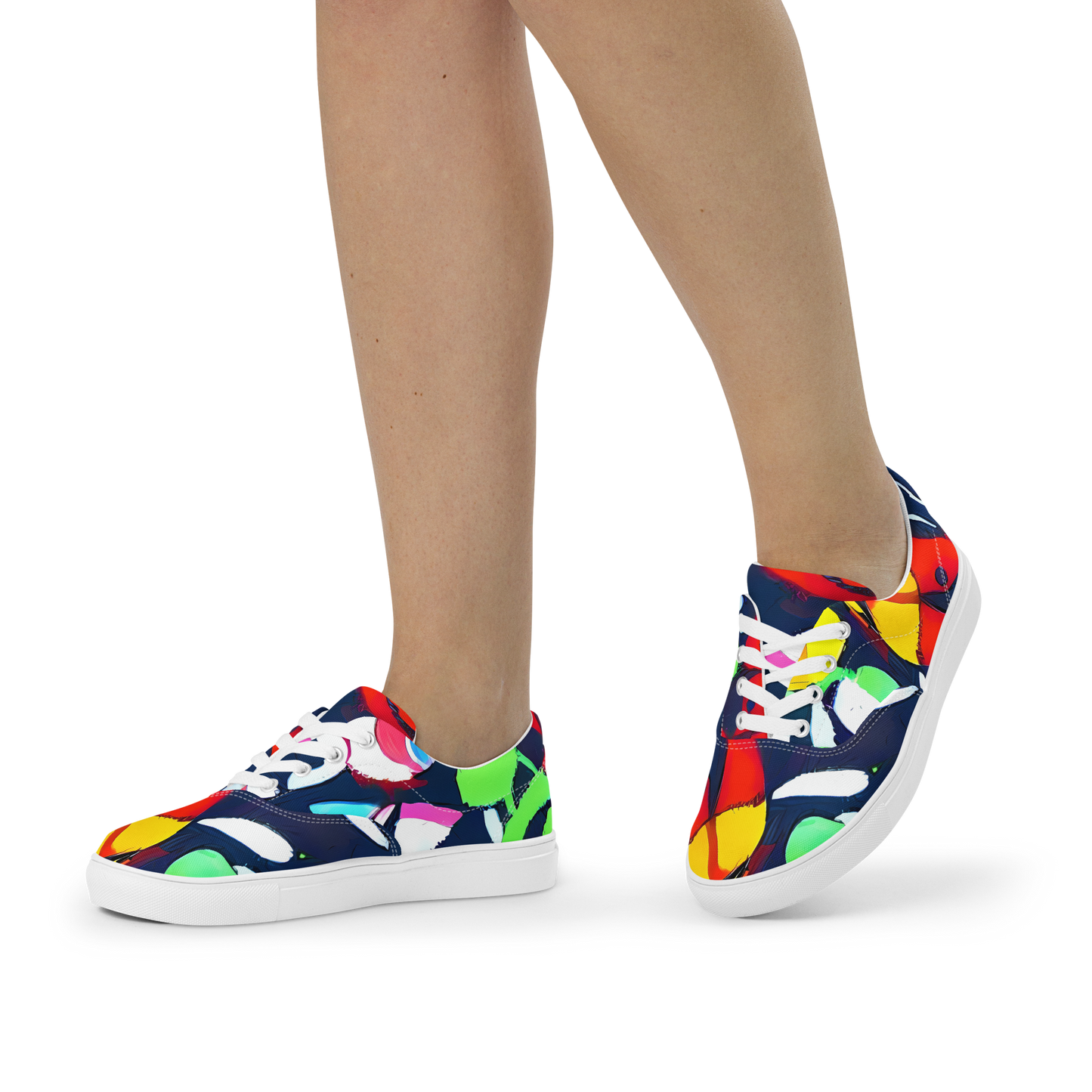 Women's Lace-Up Canvas Shoes - Chagall's Dream