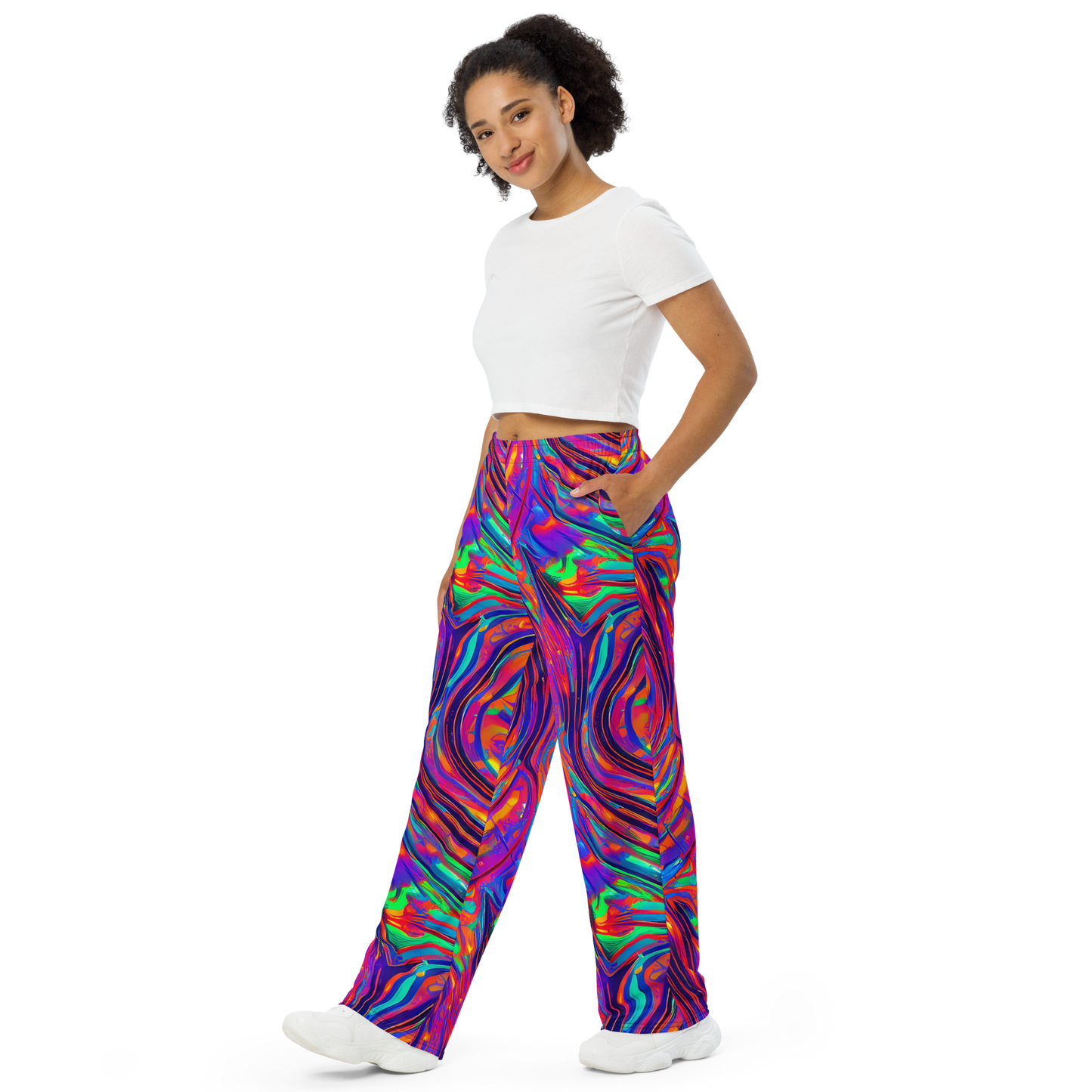 Wide-Leg Pants - Quantum Spiral