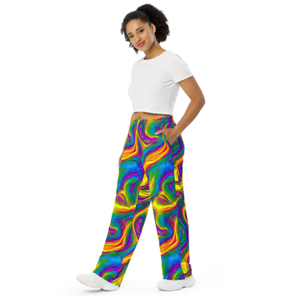 Wide-Leg Pants - Electric Aurora