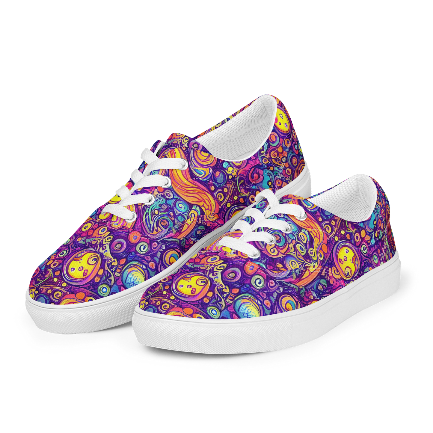 Women's Lace-Up Canvas Shoes - Festival of Whimsy