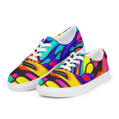 Women's Lace-Up Canvas Shoes - Electric Ecstasy