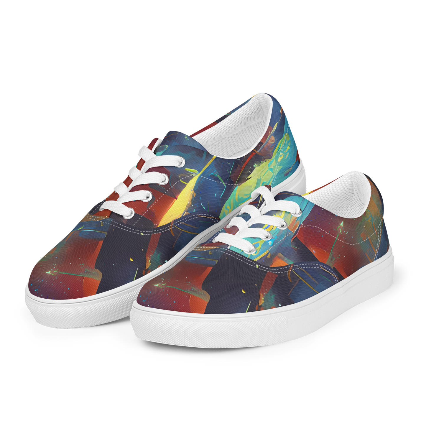 Men's Lace-Up Canvas Shoes - Journey Through Infinity