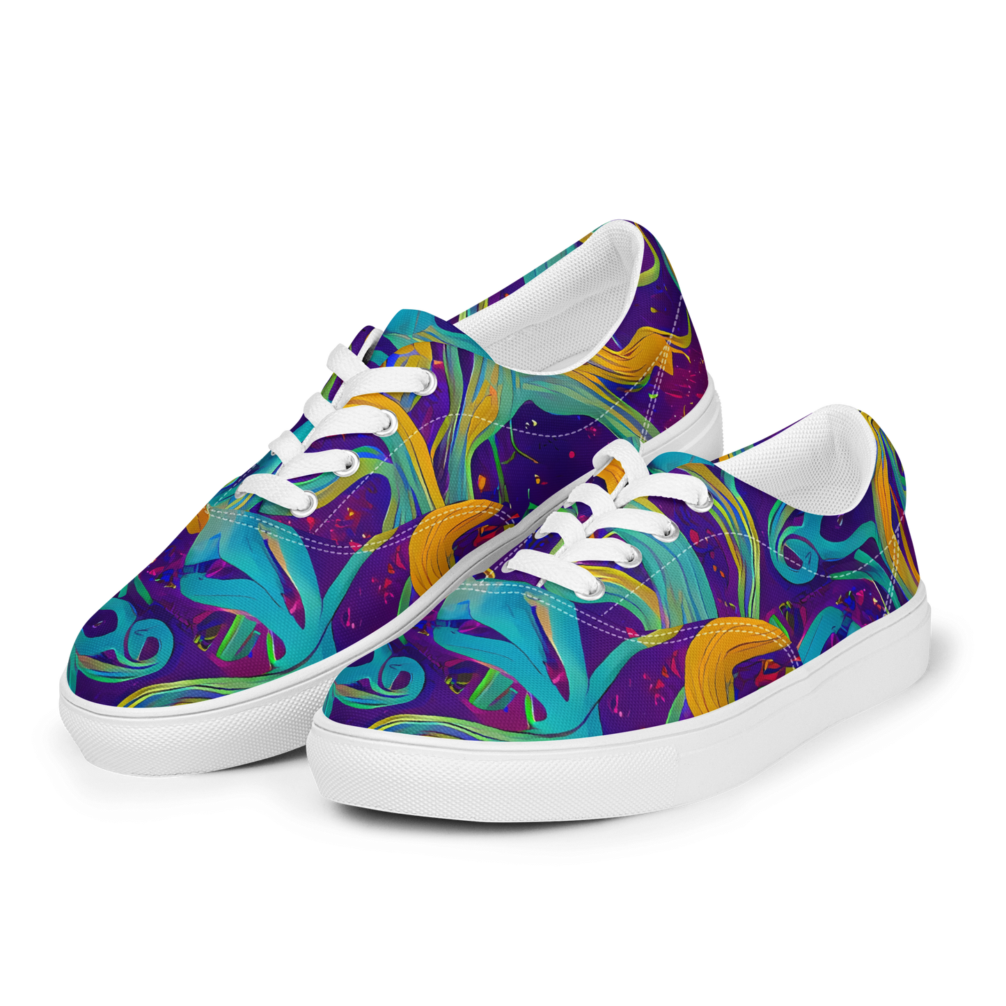 Men's Lace-Up Canvas Shoes - Etherial Entwine