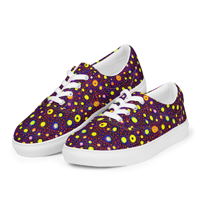 Men's Lace-Up Canvas Shoes - Cosmic Dotscape