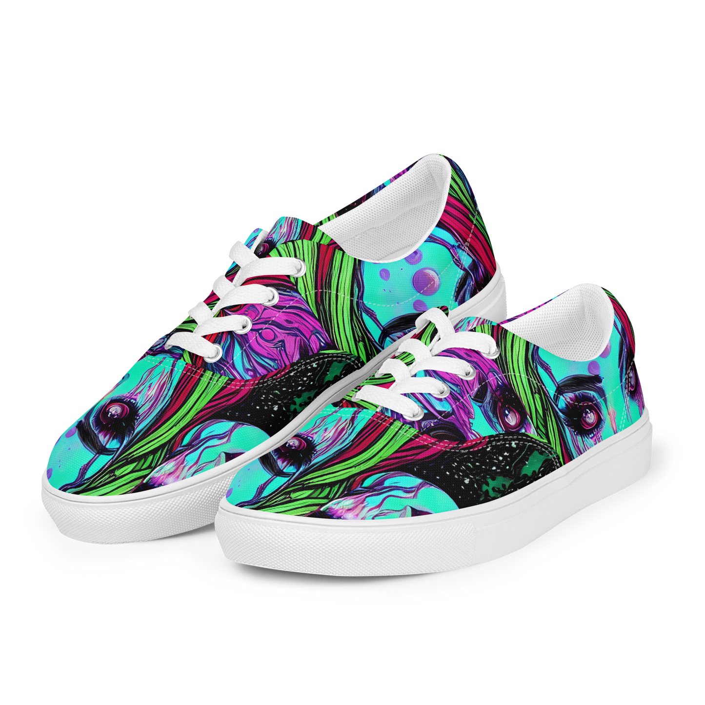 Men's Lace-Up Canvas Shoes - Luminous Nightfall