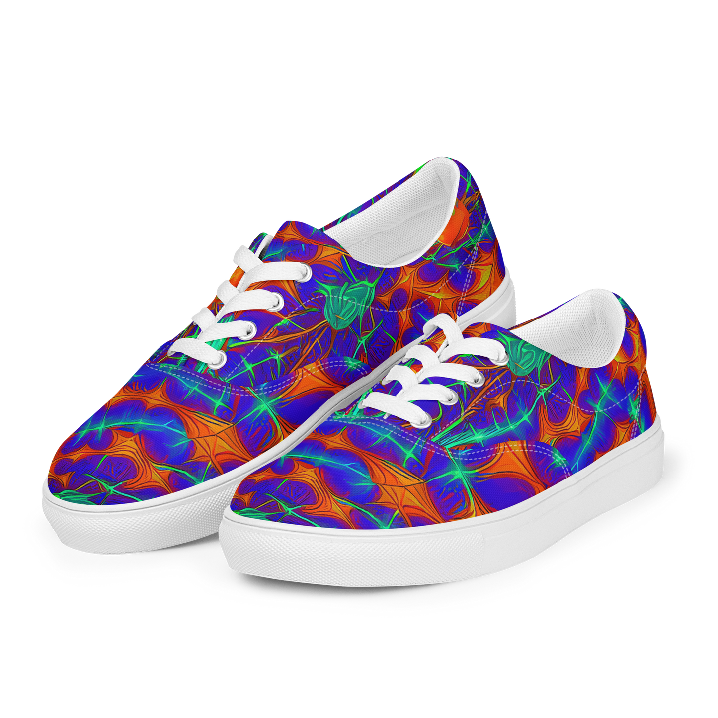 Women's Lace-Up Canvas Shoes - Nebula Tides