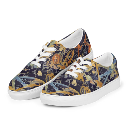 Women's Lace-Up Canvas Shoes - Quantum Symmetry