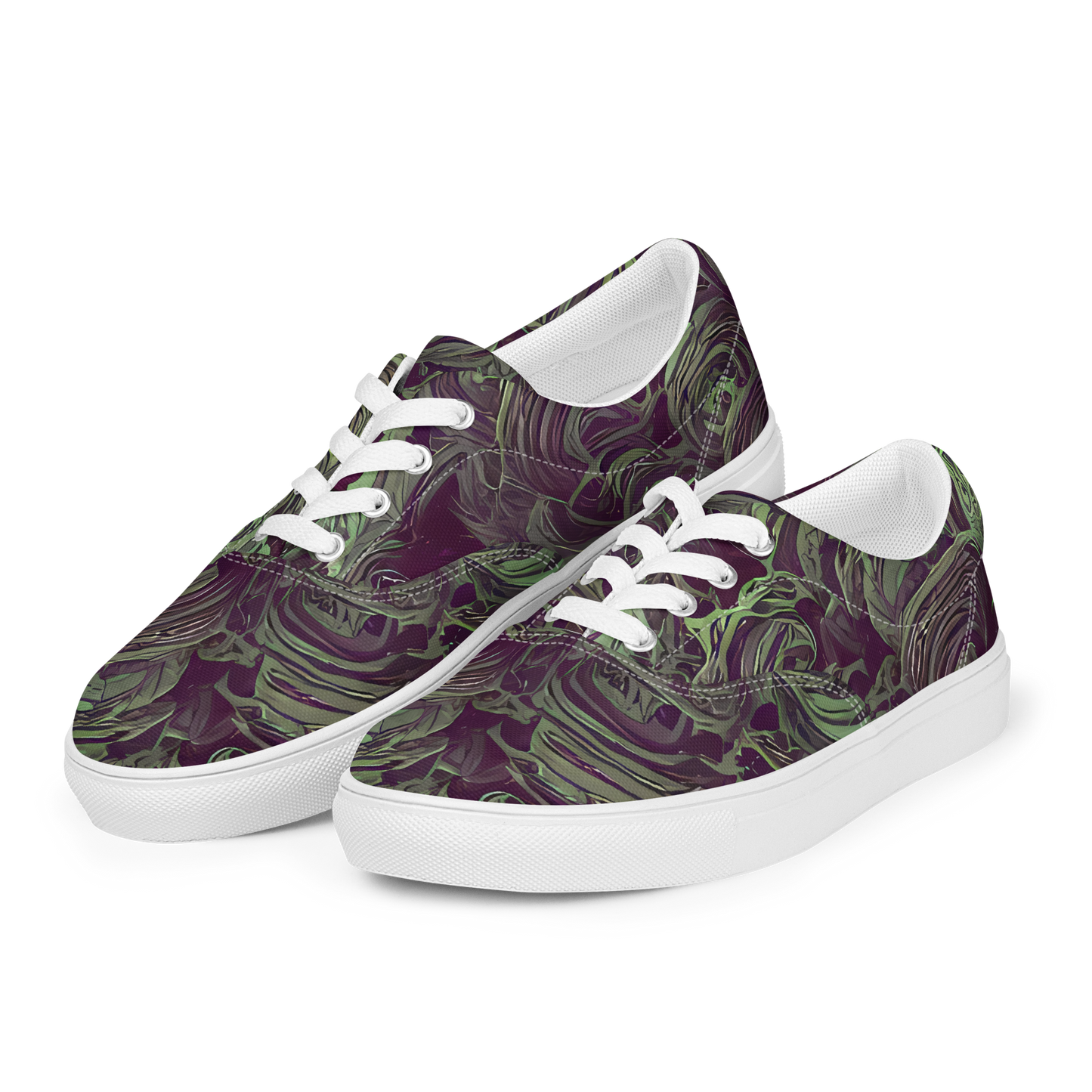 Women's Lace-Up Canvas Shoes - Knab Whorls