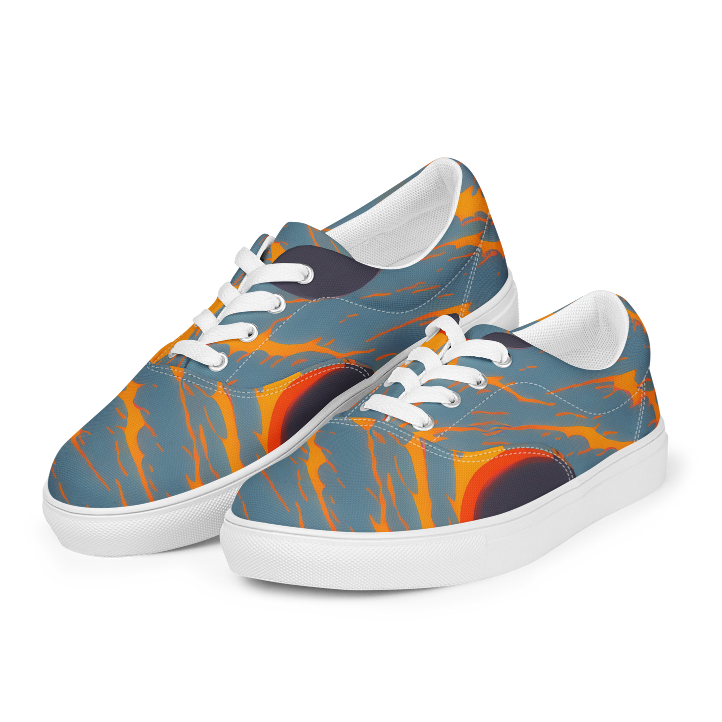 Men's Lace-Up Canvas Shoes - Flames of Gravity