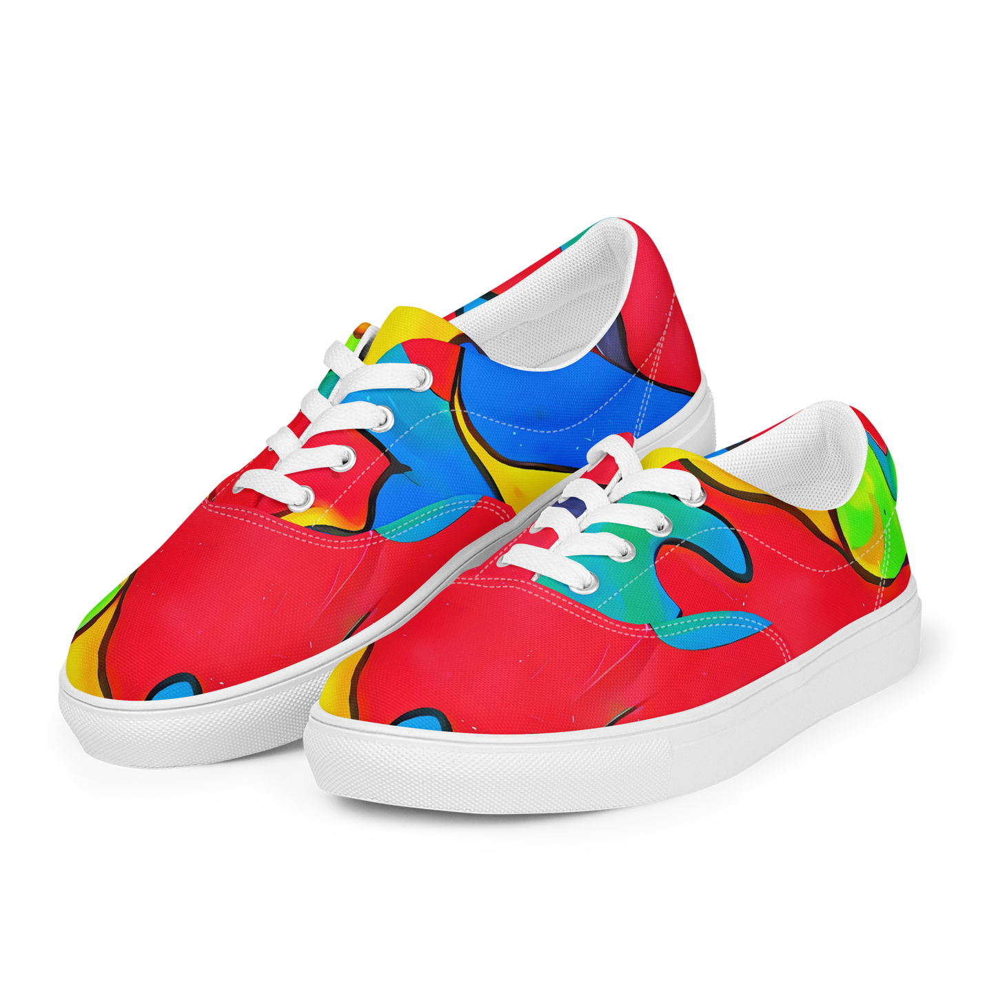 Women's Lace-Up Canvas Shoes - Splash of Joy