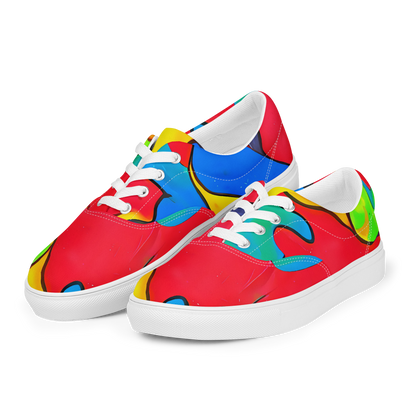 Women's Lace-Up Canvas Shoes - Splash of Joy