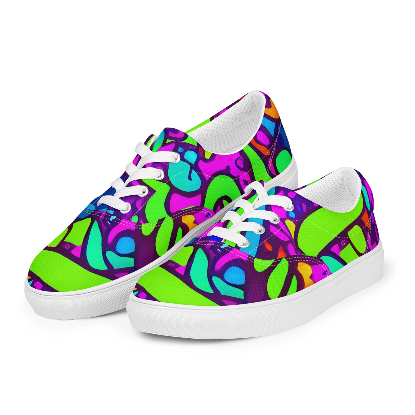 Women's Lace-Up Canvas Shoes - Funky Vortex