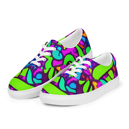 Women's Lace-Up Canvas Shoes - Funky Vortex