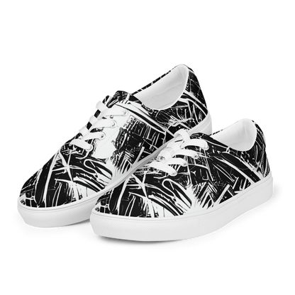 Women's Lace-Up Canvas Shoes - Ferriss Fractals