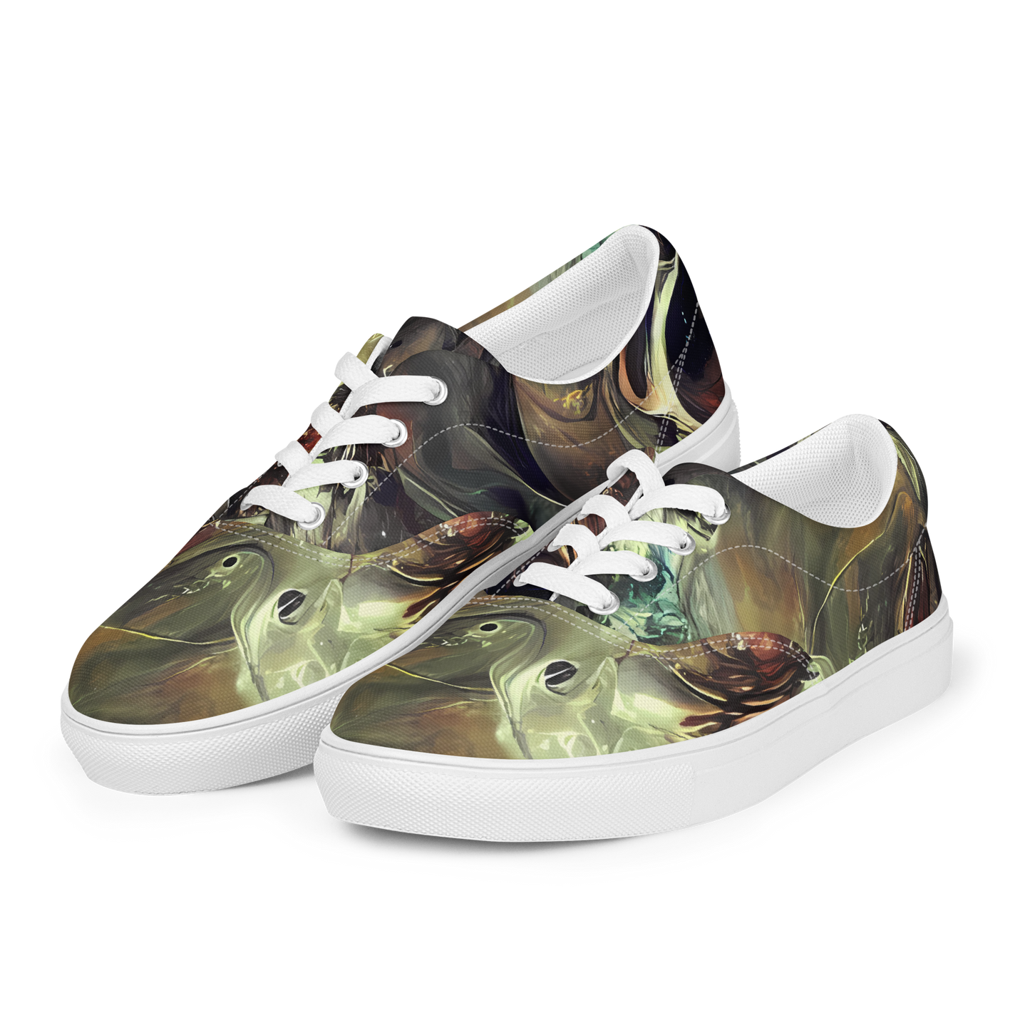 Women's Lace-Up Canvas Shoes - Chaos Crescendo