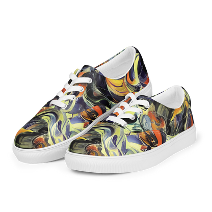 Women's Lace-Up Canvas Shoes - Twilight Chaos