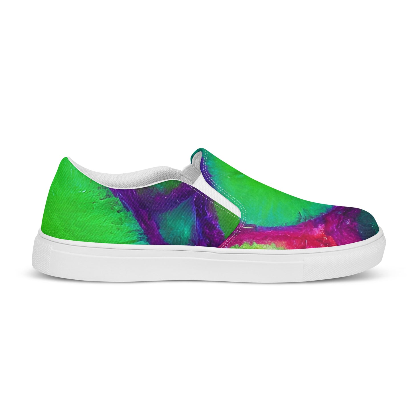 Women's Slip-On Canvas Shoes - Acid Raindrops