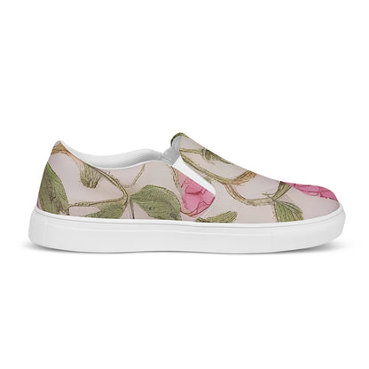 Women's Slip-On Canvas Shoes - Blossom Symphony