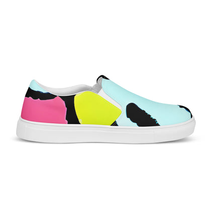 Women's Slip-On Canvas Shoes - Spirals of Joy