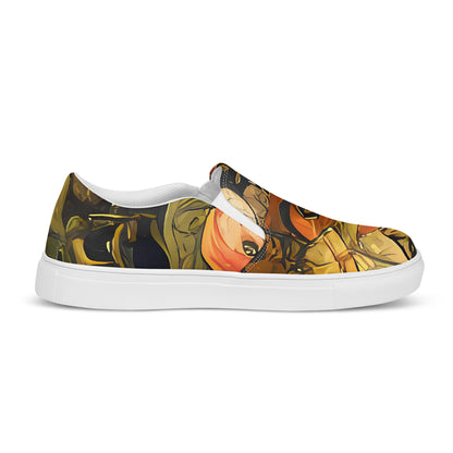 Women's Slip-On Canvas Shoes - Baroque Blossom