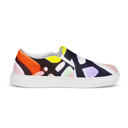 Women's Slip-On Canvas Shoes - Cubist Carousel