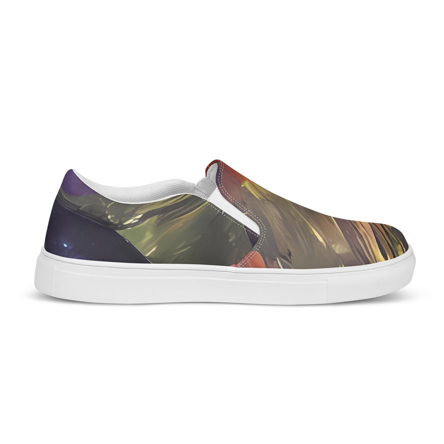 Women's Slip-On Canvas Shoes - Orbiting Embers