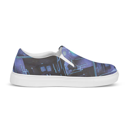 Women's Slip-On Canvas Shoes - Galactic Circuit