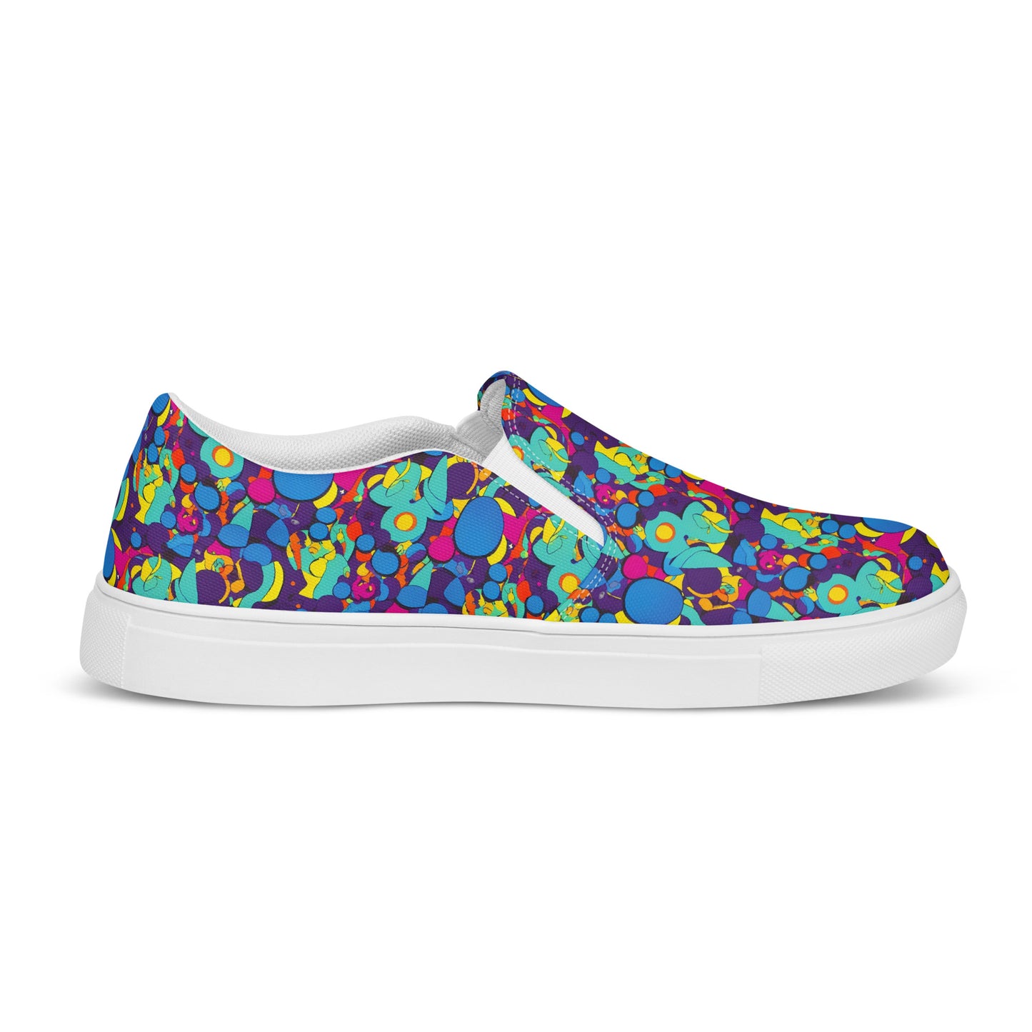 Women's Slip-On Canvas Shoes - Psychedelic Harmony