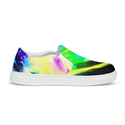 Women's Slip-On Canvas Shoes - Chromatic Surge