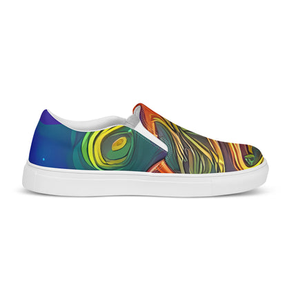 Women's Slip-On Canvas Shoes - Luminous Whirl