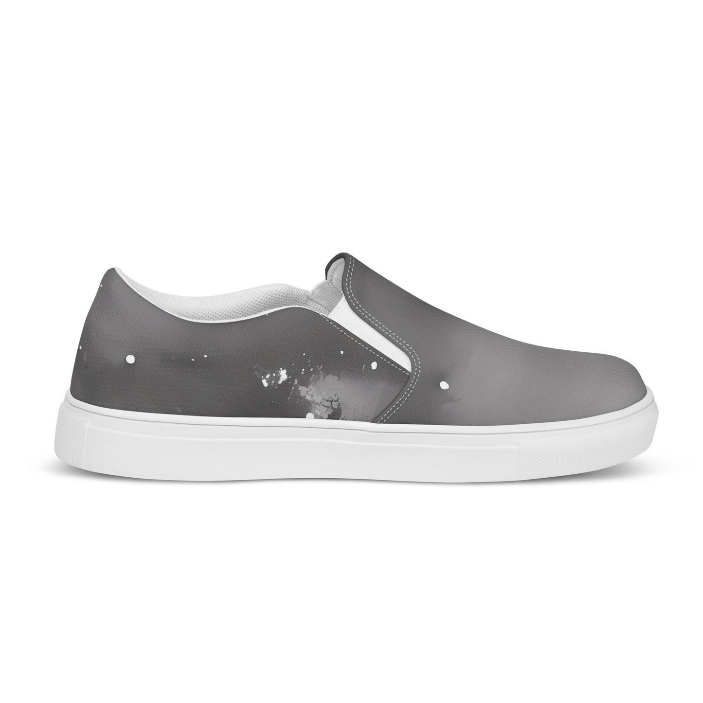 Women's Slip-On Canvas Shoes - Monochrome Dreams