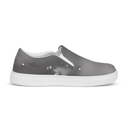 Women's Slip-On Canvas Shoes - Monochrome Dreams