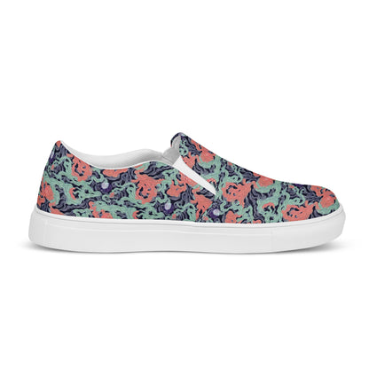 Women's Slip-On Canvas Shoes - Cosmic Coral