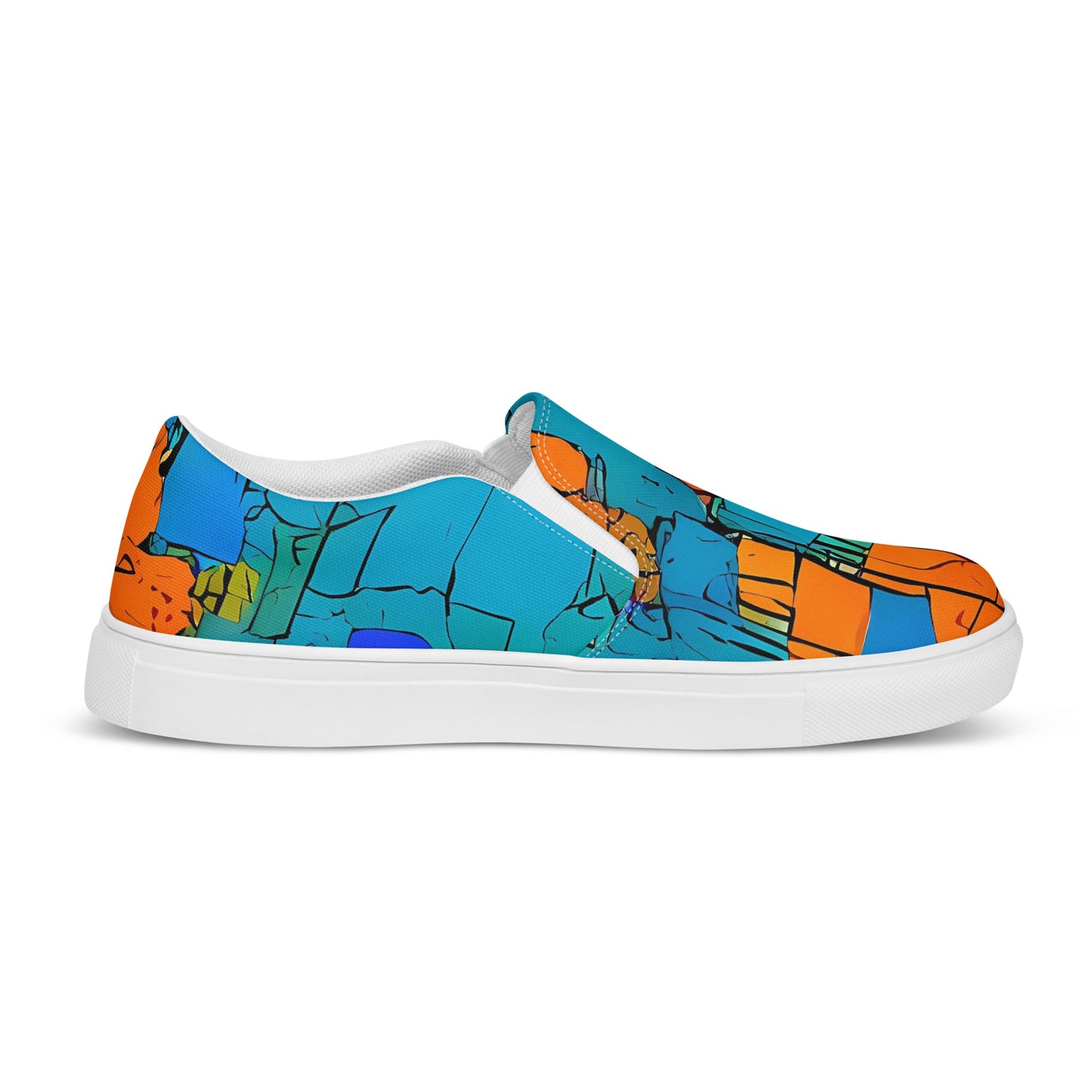 Women's Slip-On Canvas Shoes - Intergalactic Rhythms