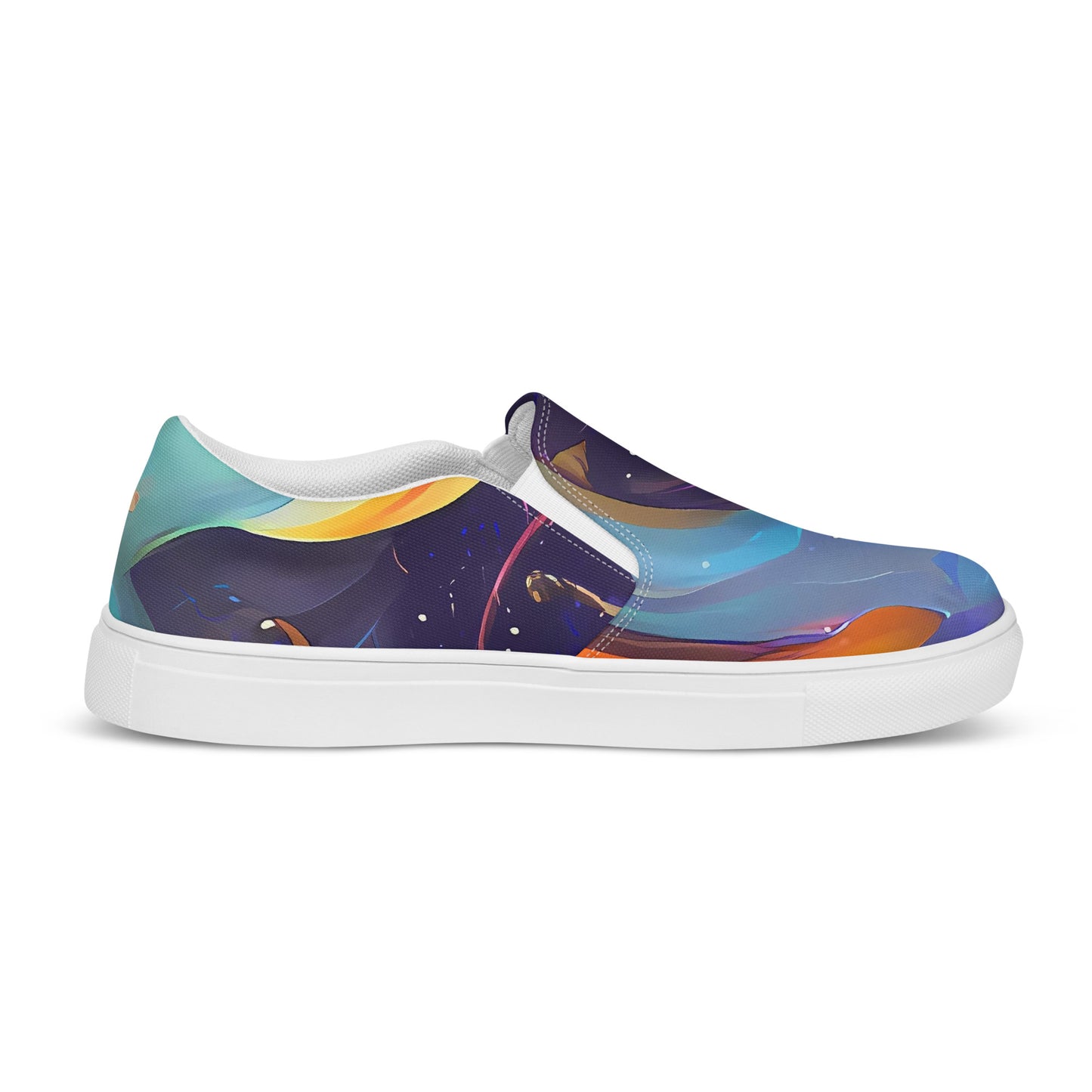 Women's Slip-On Canvas Shoes - Brownian Flow