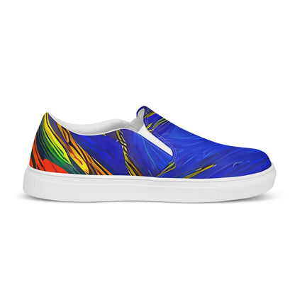 Women's Slip-On Canvas Shoes - Hodgkin's Blaze