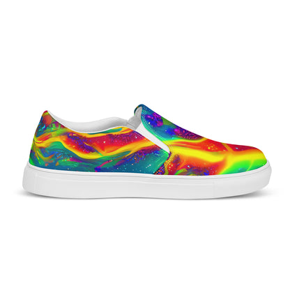 Women's Slip-On Canvas Shoes - Nebula Symphony