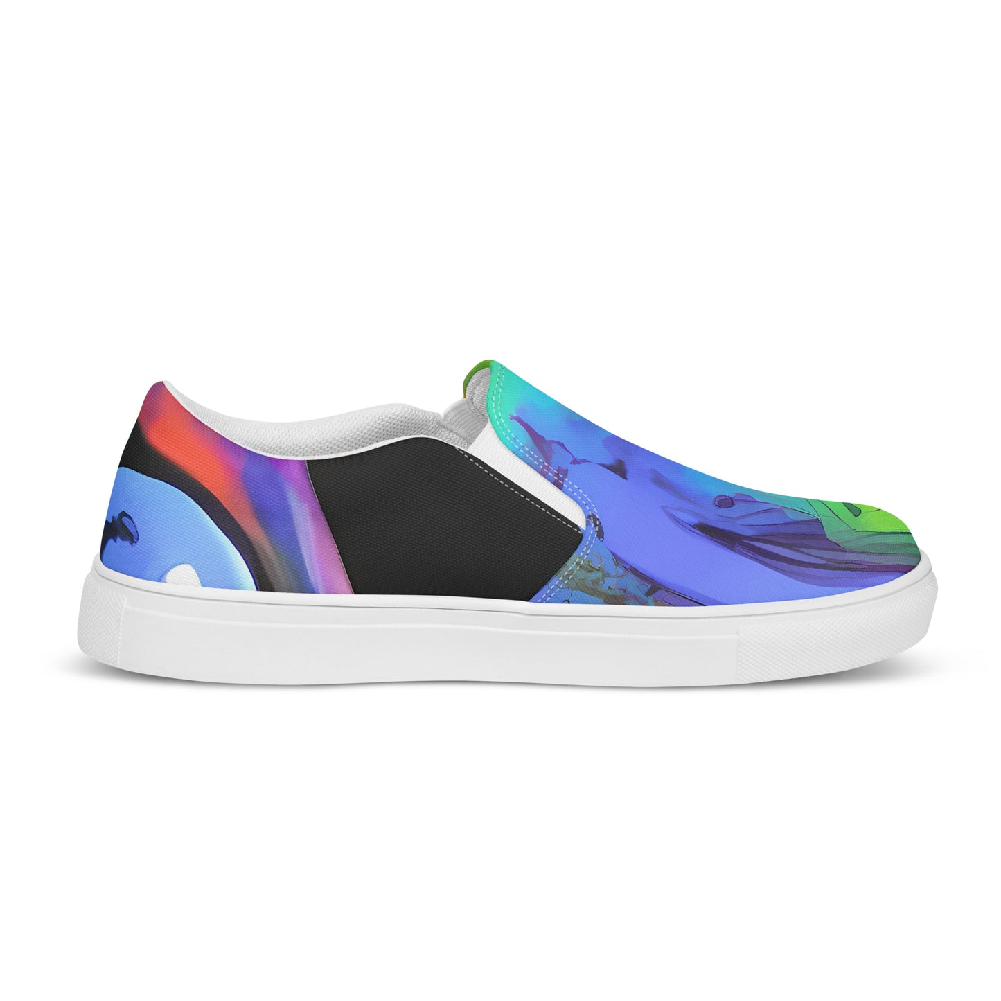 Women's Slip-On Canvas Shoes - Vibrant Vortices