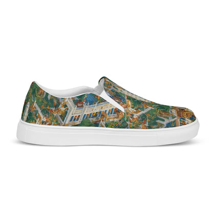 Women's Slip-On Canvas Shoes - Emerald Dynasty