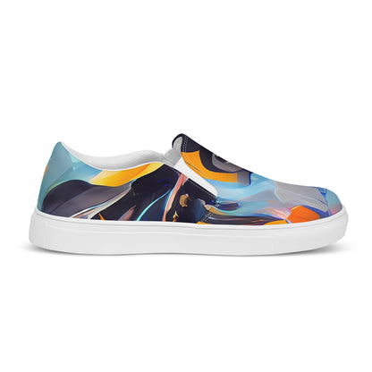 Women's Slip-On Canvas Shoes - Vivid Whirl