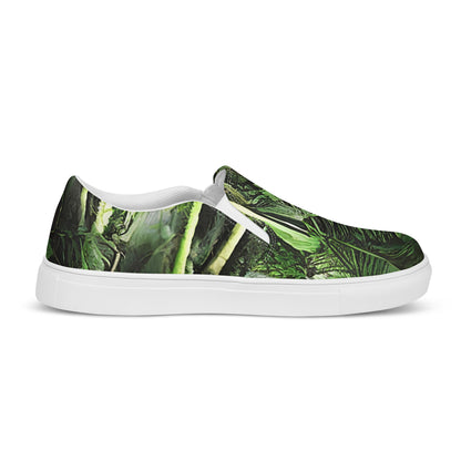 Women's Slip-On Canvas Shoes - Emerald Canopy