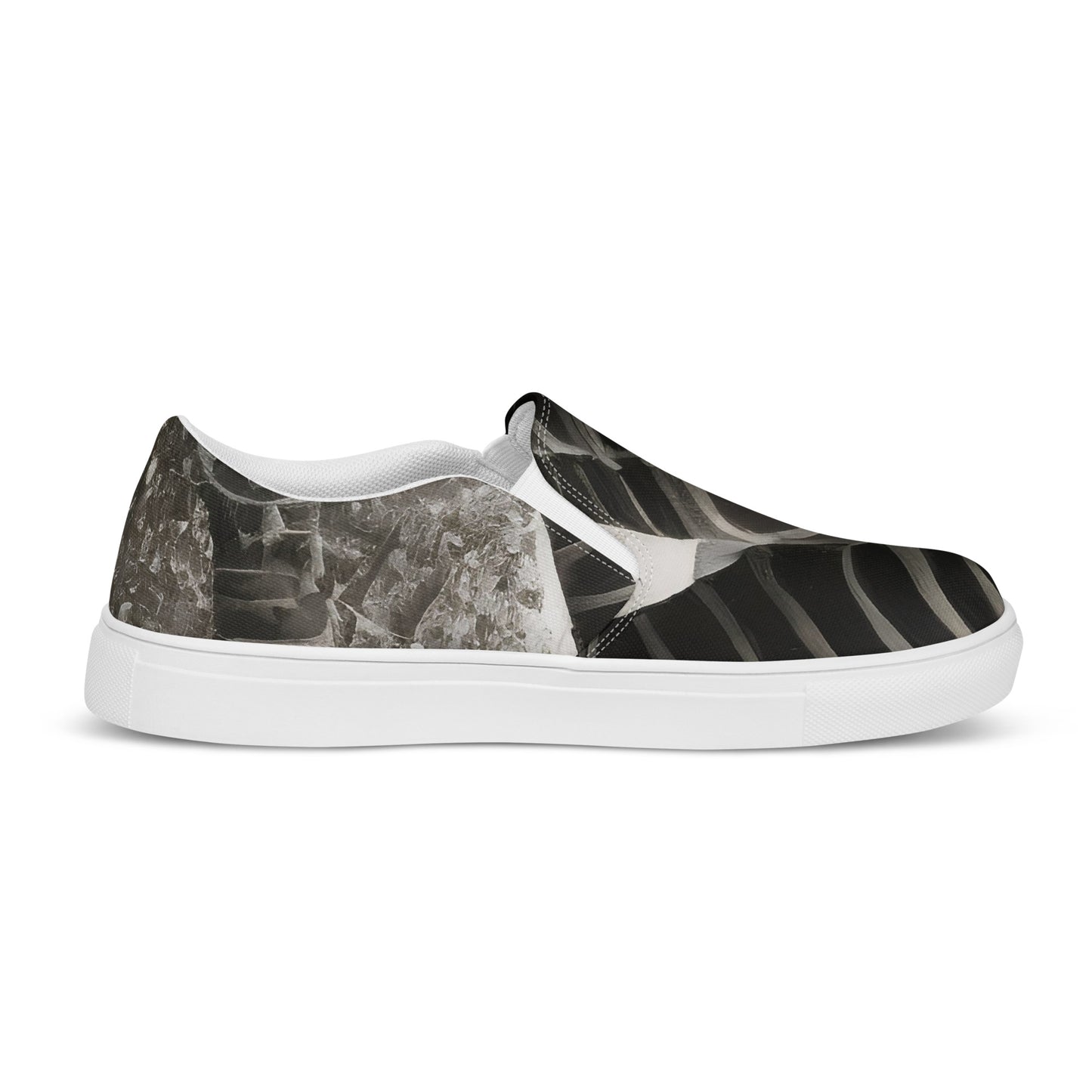 Women's Slip-On Canvas Shoes - Serpent Symphony