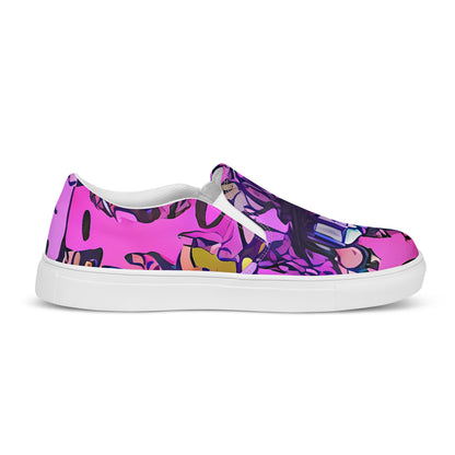 Women's Slip-On Canvas Shoes - Chromatic Frenzy