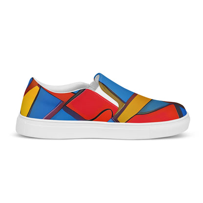 Women's Slip-On Canvas Shoes - Mondrian Maze