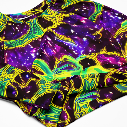 Long Sleeve Crop Top - Galactic Web