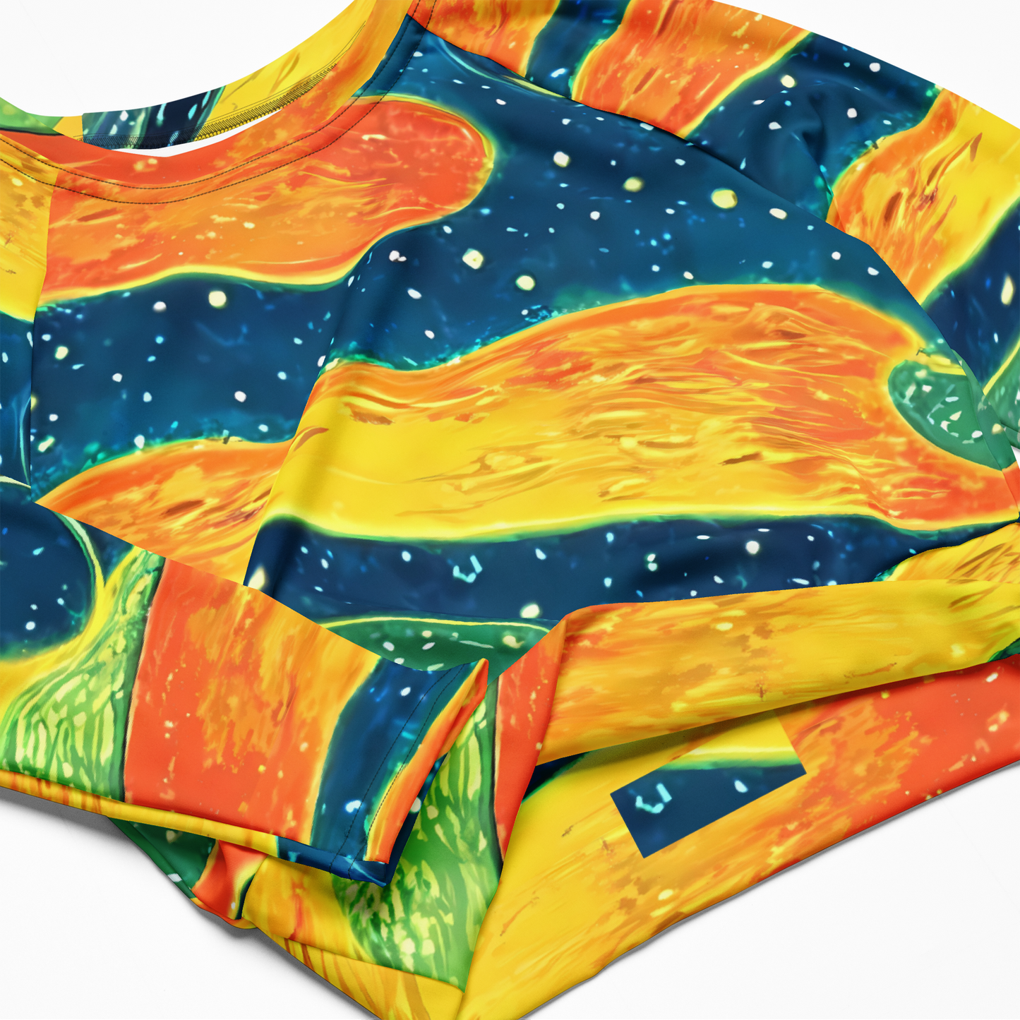 Long Sleeve Crop Top - Celestial Harmony