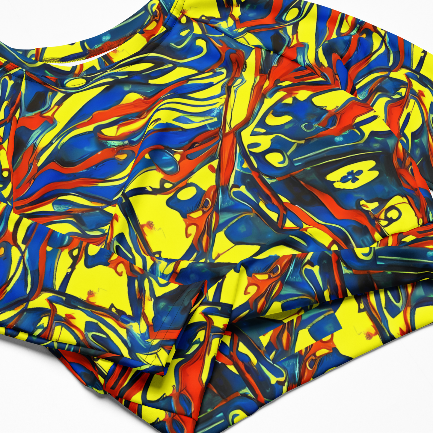 Long Sleeve Crop Top - Cyberflow Circuit