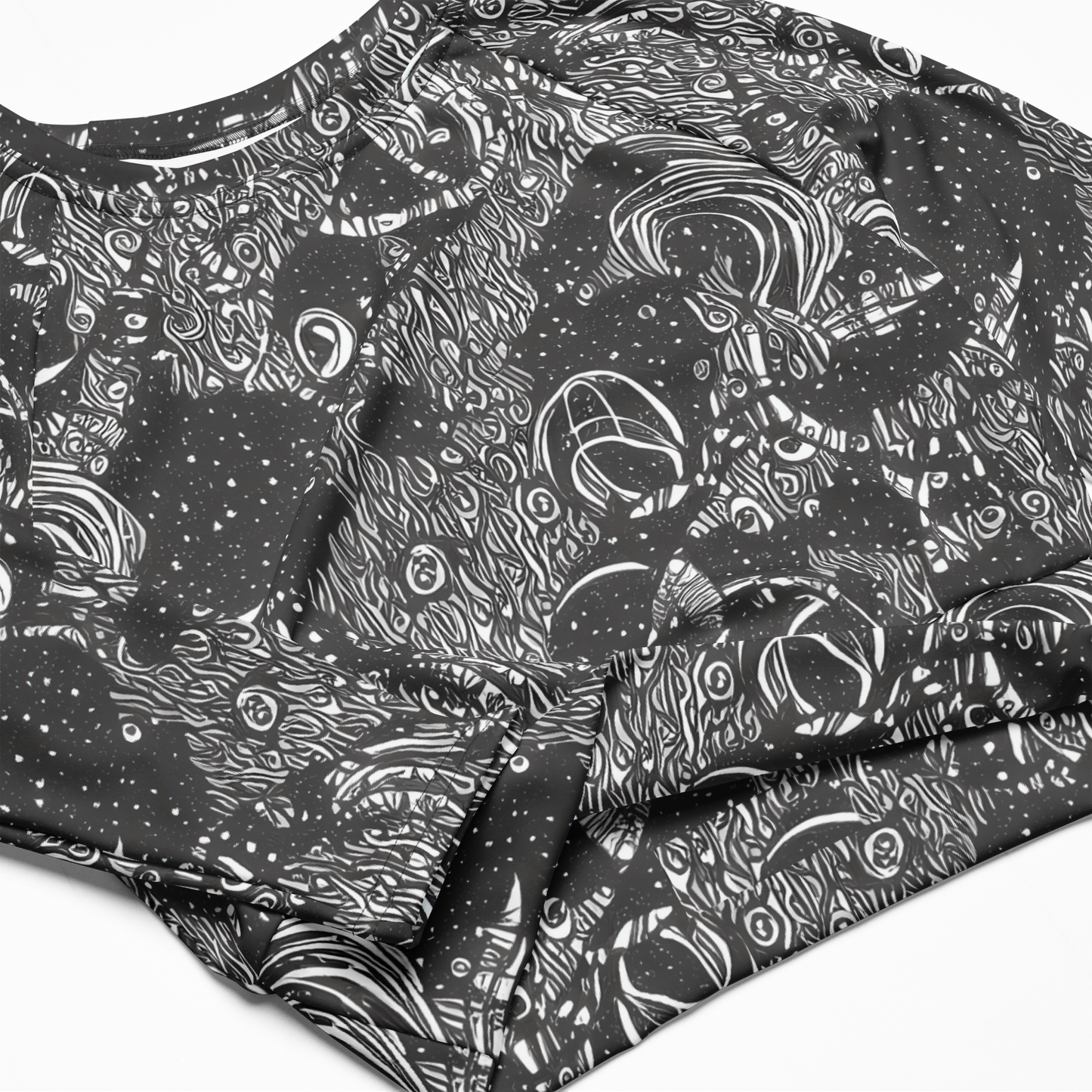 Long Sleeve Crop Top - Shadow Reverie