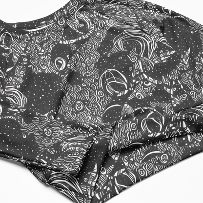 Long Sleeve Crop Top - Shadow Reverie