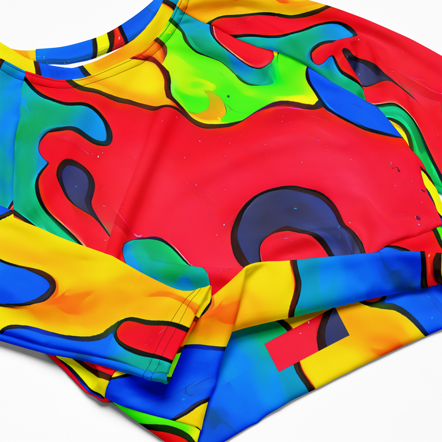 Long Sleeve Crop Top - Splash of Joy